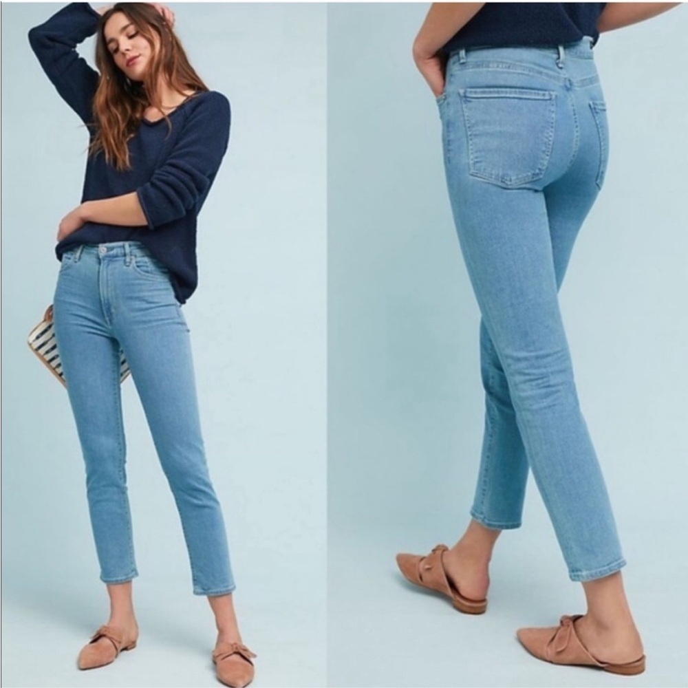 Citizens of Humanity High Rise Cigarette Ankle Light Wash Jeans Size 27